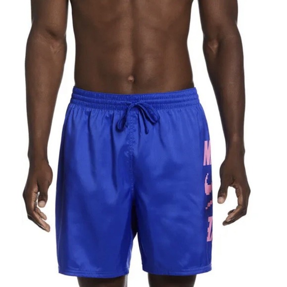 NIKE Men’s Shorts Swim Trunks 7”- Racer Blue Size Large Retail $66 - Picture 1 of 1